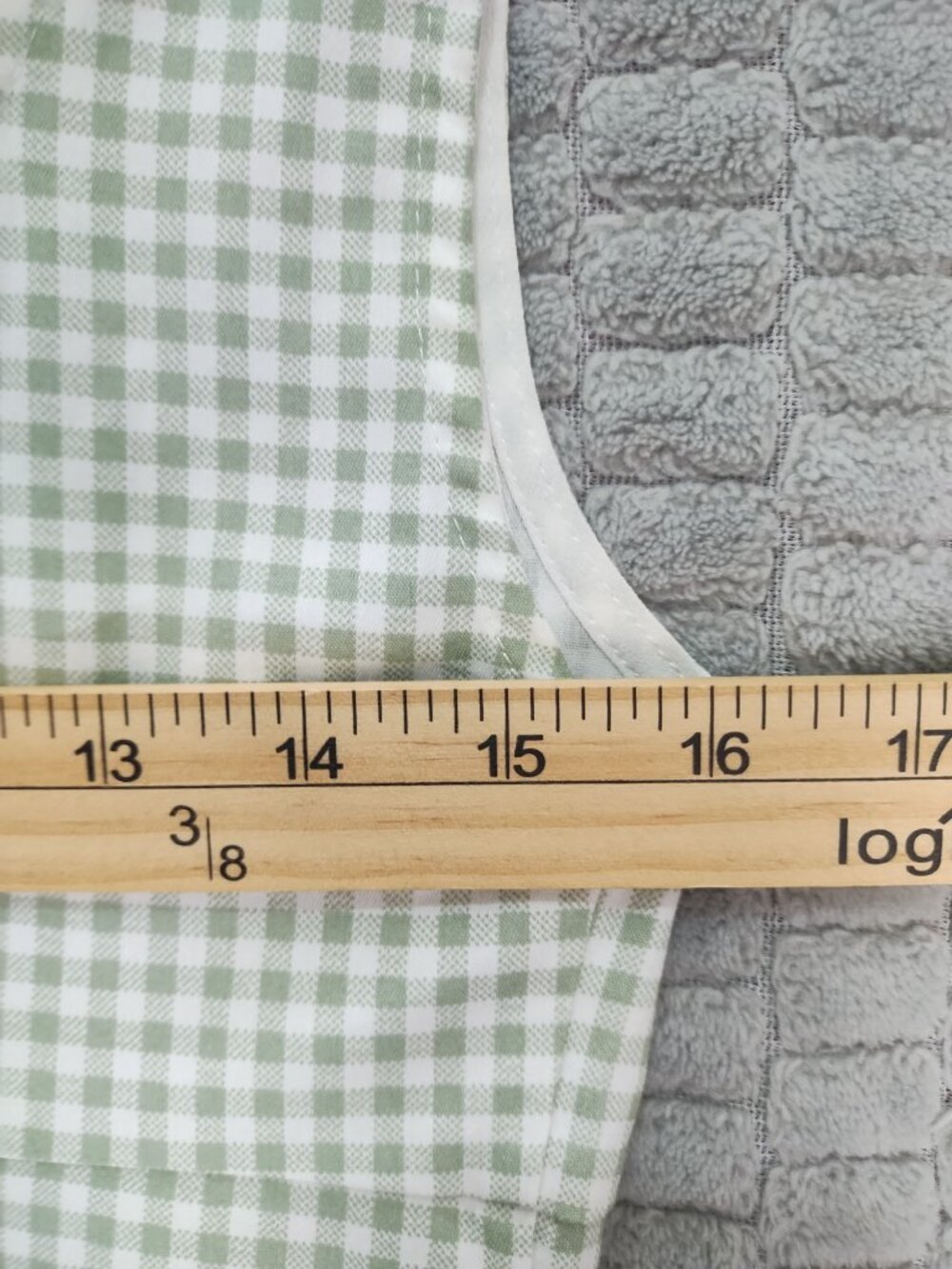 NWT Lulus Happy Chance Sage Green Gingham Square Neck Mini Dress-Sz M - Picture 11 of 13